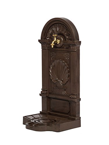 Standbrunnen 83cm Waschbecken Alu Brunnen Waschplatz Wandbrunnen antik Stil - 4