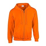  Gildan - Kapuzen-Sweatjacke \'Heavyweight Full Zip\' XXL,Safety Orange