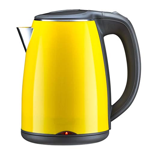 Bouilloire lectrique de bouilloire lectrique 1.2L 1500W de bouilloire lectrique jaune de la bouilloire 304 lectrique jaune d'acier inoxydable