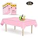 Produktbild Etmury Tischdecke Plastik, Einweg Garten Tischtuch 137x274cm Rechteckig Farbe Wählbar, Ideal für Parteien Weihnachten Ostern, Indoor und Outdoor Tischdecken, 6 Stück (Hell-Pink)