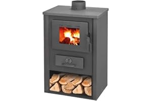 FRASCHETTI STUFA A LEGNA K-LINE KOINE COLORE ANTRACITE 7 KW