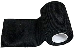 ‎NILO nilo Selbstklebender Verband - 6 Rollen 7,5cm x 4,5m / Selbsthaftende Bandage für Tiere und Menschen/atmungsaktive & elastische Binde/Haftbandage selbstklebend in Schwarz