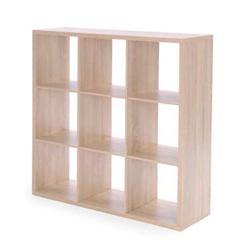 Regal, Bücheregal, Holzregal ,Regalsystem, Aktenregal, Raumtrenner, Maße: B/H/T 107/107/33 cm - 2