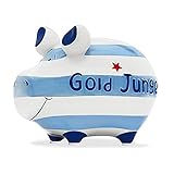  KCG Spardose Schwein Gold Junge Sparschwein Kleinschwein