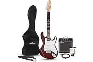 GEAR4MUSIC Guitare Électrique LA 3/4 + Pack Ampli Wine Red