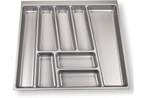 ORGA-BOX® II Besteckeinsatz für Nobilia 60er Schublade bis 07/2012 (462 x 505 mm BITTE MESSEN SIE IHR SCHUBLADENINNENMAß!) silbergrau