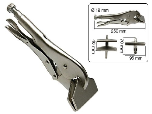 Breitmaul-Gripzange Stahl vernickelt 250 mm