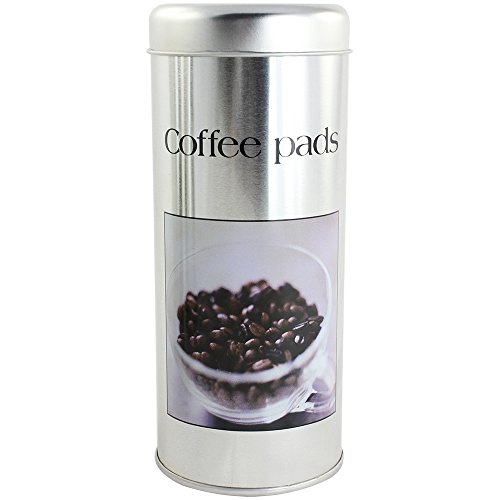 COM-FOUR® 4x Kaffeepad-Dose, Dekodose, verschiedene Dekore, Aufbewahrungsbehälter für Kaffeepads (4 Stück – Set 2) - 3