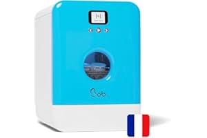 DAAN TECH Bob - Lave-vaisselle Compact 3 Couverts Encastrable - Pose Libre, Avec Réservoir, Portable - Séchage Naturel - Assiette 29 cm - Origine France Garantie