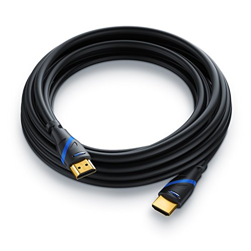 CSL – 10m HDMI Kabel 2.0a / 2.0b | Ultra HD 4k 60Hz 18 Gbit/s | neuster Standard | High Speed HDMI 2.0 | Ultra HD / Full HD 1080p | 3D / ARC / CEC / HDCP / HDR | 3-fach geschirmt | hohe Bandbreite mit bis zu 18 Gbit/s - 3