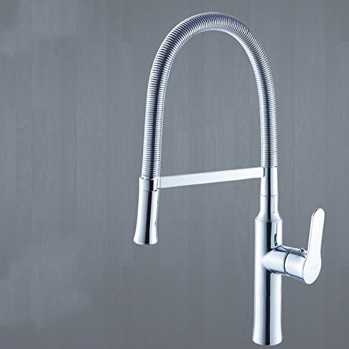 SJIN Full copper kitchen Vantage retro faucet Rotary telescopic hot and cold faucet Retro faucet
