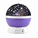 Price comparison product image Moon star night lighting projection lamp, colorful LED baby nursery bedroom night lamp, rotating romantic starlight projector for kids baby sleeping use by TT Global (Purple)