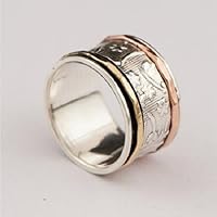 Spinner Ring - Meditationsring - Anti Stress Ring - drei Metall Ringe - Multi Metall Ring - gemischte Metall Ring - Unisex Ring - Yoga Ring