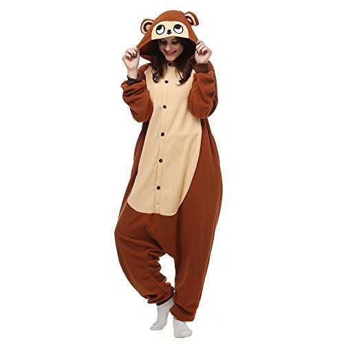 dressfan Unisex Animal Pajamas Adult Kids Monkey Cosplay Costume