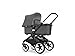 Produktbild Bugaboo Fox komplett Schwarz/grey melange/sonnengelb - Griffe braun, Radkappen brillantweiss