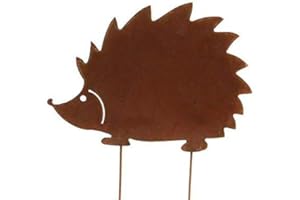 KLOCKE EDELROST DEKOR Bellissima e di alta qualità – Statuetta di animale – spina in ruggine/figura di animale – Grande scelta – Statuetta da giardino in metallo – Decorazione da giardino (riccio – lunghezza 40 cm)