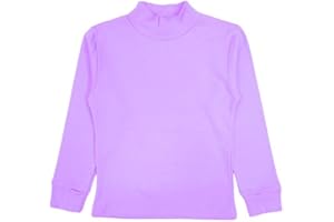 FRANZONI Maglia collo a lupetto per ragazzo e ragazza, in caldo cotone invernale, per bambino e bambina, vari colori. (4 anni - 104 cm, Viola)