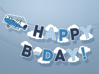 XXL Party Deko Set 1.Geburtstag Kindergeburtstag Flugzeug blau für 12 Personen (116 teilig) - 8