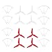Produktbild X5C Propellers And Prop Guards, elecfan 3-blade 3-leaf Upgrade Propellers & Prop Guards for Syma X5C-1 X5A X5C X5S X5SC X5W X5SW JJRC H5C Skytech M68R Quadcopter (White and Red)