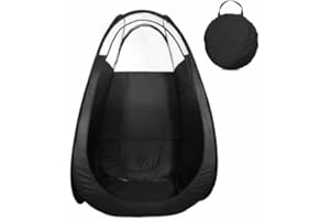 CCARZZI Pop Up Tent, 120*120*210CM Portable Foldable Spray Tan Tent Machine for Change Clothes Privacy Waterproof Spray Tan with Carrying Bag for Home Beach Sea Park Forests Holiday Outdoor Sunbathing (Black)