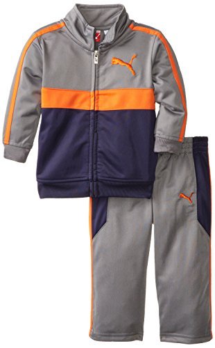 PUMA - Kids Babys Infant Color Block Tricot Set, Quiet Shade, 12 Months Color: Quiet Shade Size: 12 Months