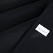 Deconovo Solid Curtain Ring Top Curtain Thermal Insulated Blackout Curtain for Bedroom 140x180 cm Black 1 Panel