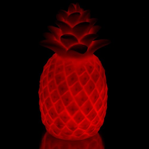 Ananasleuchte mit Farbwechsel, aus Kunststoff mit LED’s, 18,5×9,5 cm - 7