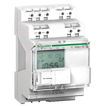 Preisvergleich Produktbild Schneider CCT15493 Dämmerungsschalter, IC100kp+, 2-Kanal, programmierbar, 1-99000 Lux