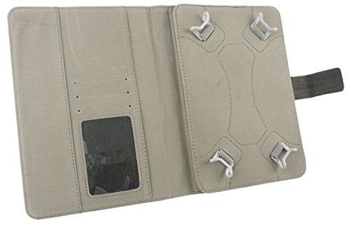 Emartbuy® Colorfly E708 Pro 3G 7 Zoll Tablet Universalbereich Schwarz Distressed PU LederMulti Angle Exekutiv Folio Mappen Kasten Abdeckung mit Kartensteckplätze + Schwarz Eingabestift - 4