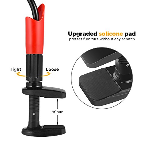 EasyAcc 360 Drehen Handyhalter Desktop StÃ¤nder Schwanenhals Halterung Smartphones Halter Tablet Halterung Handy Einer LÃ¤nge von 1 Meter FÃ¼r Smartphones iphone x iphone 8 Plus Galaxy S8 S9 / S9 Plus Ipads (Schwarz/Rot)