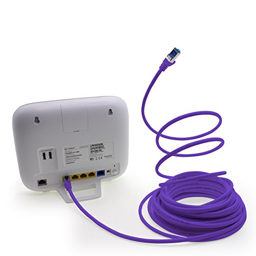 2m – CAT6a – Netzwerkkabel SET | violett – 10 Stück | CAT 6a | SFTP | S/FTP |doppelt geschirmt | PIMF | 500 MHz | kompatibel zu CAT 5 / CAT 6 / CAT 7 / DSL / Internet | 10/100/1000/10000Mbit/s | für Switch, Router, Modem, Patchpannel, Access Point, Patchfelder, X-Box, Spielkonsole, Smart TV - 7