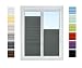 Produktbild Plissee Rollo NACH MAß Klemmfix ohne Bohren - TOP QUALITÄT Pearl Stoffkollektion | Easyfix klemmträger Faltrollo Jalousie Sichtschutz, Sonnenschutz für Fenster (Grafit, B: 41-50cm, H: 40-69cm)