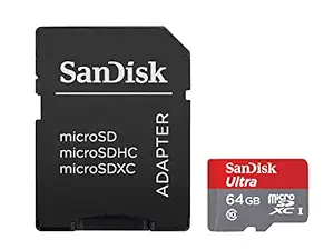 SanDisk Ultra MicroSDXC 64 GB UHS-I Class 10 Memory Card + SD Adapter