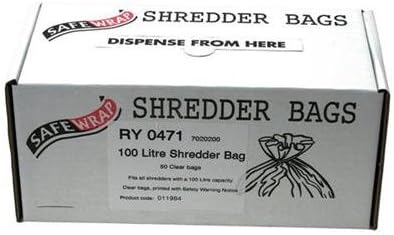 Robinson Young Safewrap Shredder Bags 100 Litre Ref RY0471 Pack 50 100695