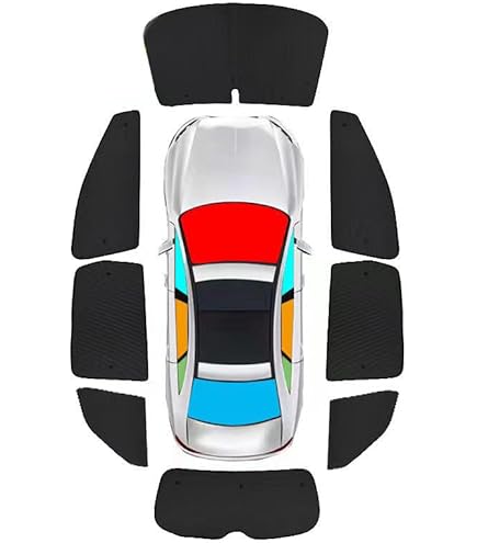OTTSAN Pare-Soleil Voiture Pour Peugeot 5008 Facelift 2016, Chaussette Voiture Soleil Protection UV Protection Solaire Rideaux D'intimité Rideau Occultant Accessoires Auto,Side 6pcs