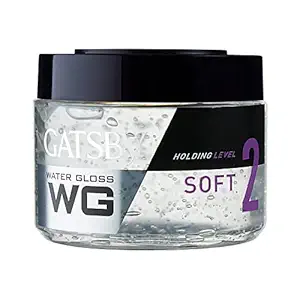 Gatsby Water Gloss - Soft, Wet Look Hair Gel, Shine Effect, Non Sticky, Easy Wash Off, Holding Level 2, 300gm