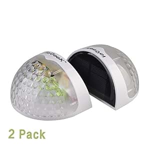 ieGeek Outdoor halbkreis Solarlampe Solarleuchte ABS Leitplanke 6 LED