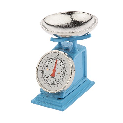 Preisvergleich Produktbild 1:12 Puppenhaus Miniatur-Plattformwaage Blau