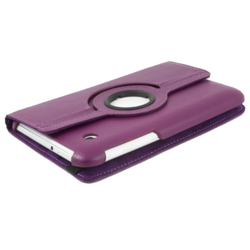 360 ° 7.0 Luxus Tasche SAMSUNG GALAXY TAB 2 7.0 P3100 P3110 Hülle Schutz Etui Tasche Cover Case mit Ständerfunktion (Lila) - 4