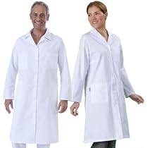 Blouse Blanche De Laboratoire En Coton - Manches Longues, 2 Poches - Pour Chimie, Médecin, Infirmière, Étudiant, Cosplay