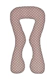 Seitenschläferkissen Schwangerschaftskissen Stillkissen Lagerungskissen ca.139 x 80cm Typ U (Braun / Pünktchen Nr. 017) - 2