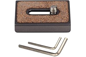 FOTOBETTER Plaque de Libération Rapide Ultra-Mince et léger pour Trépied Rotule Caméra ,Plateau Rapide de Vis 1/4 Universel Compatible avec Arca-Swiss Trépied Rotule Appareil Photo Benro Sirui RRS