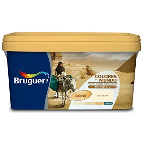 bruguer 975315 Pintura paredes y techos, Egipto Ocre Suave, 4 litros