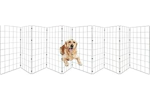 P DOT WOLF Conka Pets – Outdoor Dog Fence – Wire Garden Barrier for All Sized Dogs – 1 Metre High – 10cmx12cm Mesh Stops Dogs from Jumping - Portable, Strong, Durable and Foldable - Covers 10ft/3 Metre Gap