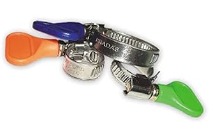 PLUMBING4HOME Fascette x 10 in acciaio inossidabile tubo fascette 20-35mm farfalla non cacciavite bisogno