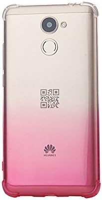 SMTR Huawei Y7 prime Gradient color Case Cover with Soft TPU Material and Colorful Patterns Protective Cases for Huawei Y7 prime (Rose)