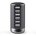 Produktbild Jelly Comb USB Ladegerät 6-Port mit SI (Smart Identifikation) Technologie für iPhone, iPad, Samsung Galaxy, Nexus, HTC, Motorola, LG und weitere (Grau)