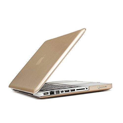 Macbook Pro 13 Hülle,TECOOL [Ultra Slim Serie] Plastik Hartschale Schutzhülle Snap Case und Silicon Tastatur Abdeckung für Apple MacBook Pro 13,3 Zoll – Gold - 5