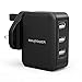 Price comparison product image Wall Charger, RAVPower 30W Fast Chargers 6A 3-Port Mains USB Charger Plug Power Adapters with iSmart 2.0 for iPhone XS/XR/XS Max/8/8 Plus, Galaxy, iPad and More – Black