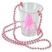 Price comparison product image 10 x Hen Party Do Willy Shot Glasses With Pink Necklace Hen Party Accessories - Handily carried on the pink beaded chain around your neck